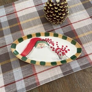 Vietri Old St Nick Plate For Cookies or Condiments
